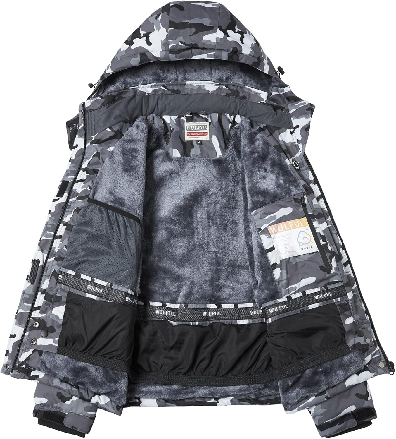 Women’S Waterproof Snow Ski Jacket Mountain Windproof Winter Coat with Detachable Hood